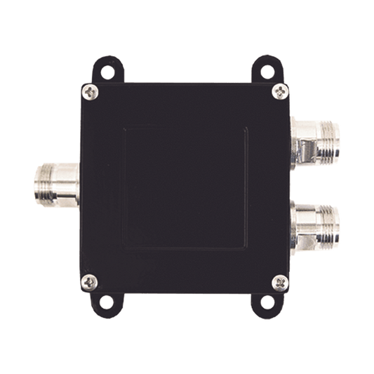 TAP -7 dB separator with frequency range from 700 to 2500 MHz. Ideal for separating antennas at different lengths of coaxial cable. 50 Ohm with N Female connectors.