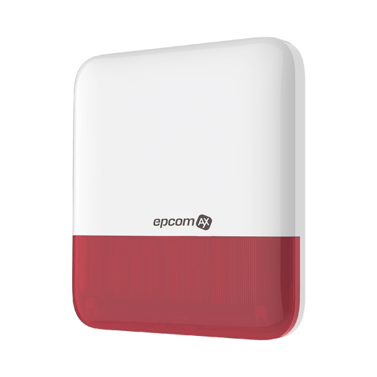 (epcom AX) Wireless Siren with Red Strobe / Outdoor IP65 / 110 dB