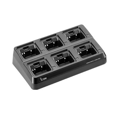 6 Batteries Desktop Multi-Charger, AC Power Adapter BC-157S and Charger Adapters, for ICOM BP-265