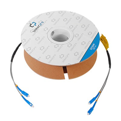 164 ft (50 m) Drum of Fiber Optic Singlemode with SC-SC Duplex Connectors