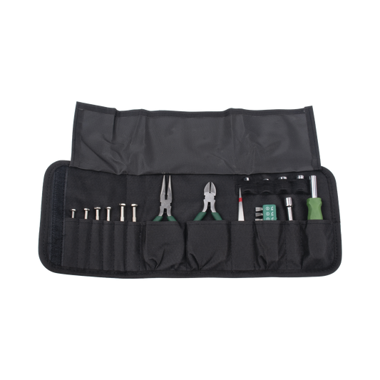 Tool Kit in Portable Case (Screwdrivers + Tweezers + Tips + Handle).