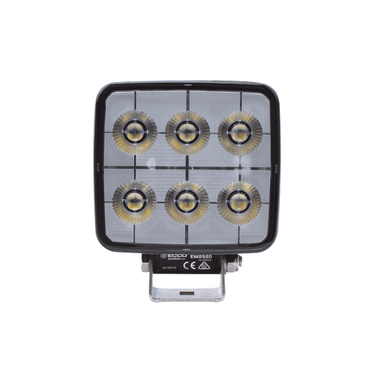 6 LED work light, 12-24Vdc, 2800 lumens