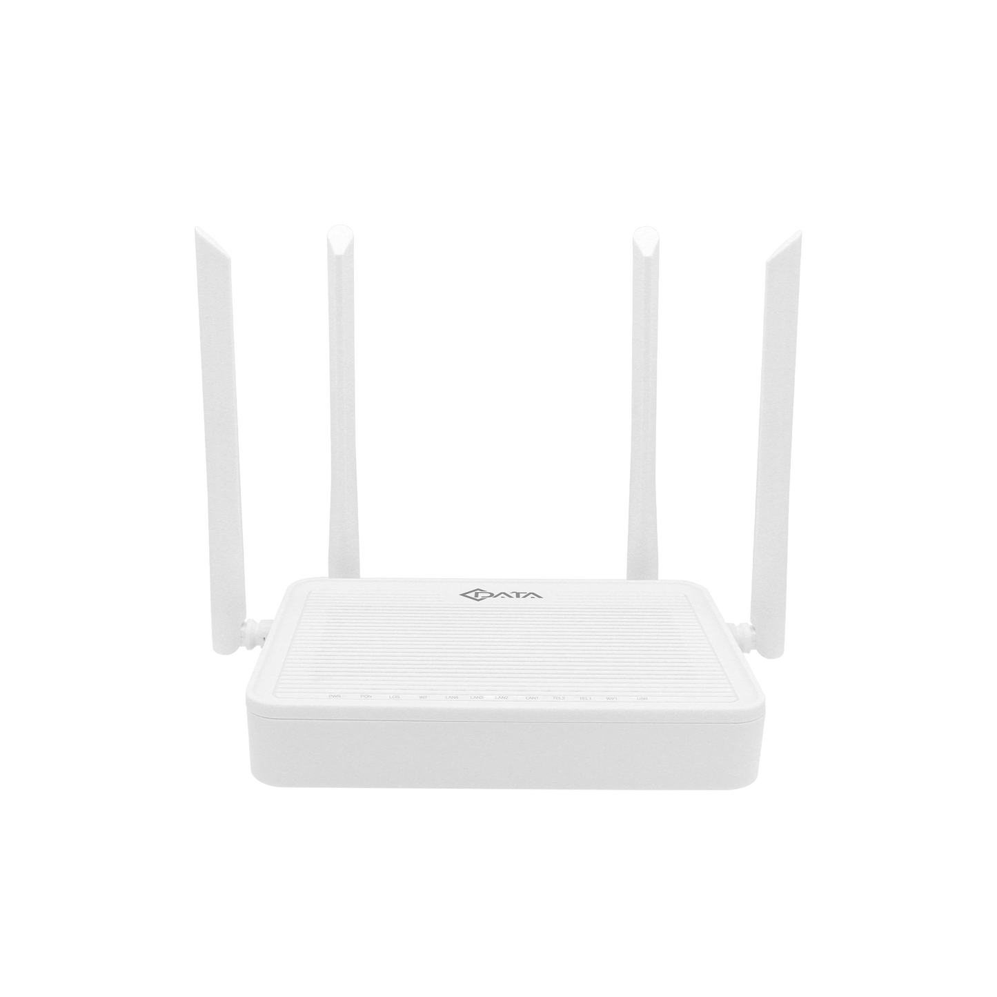 Wi-Fi 6 ONU, 2.4GHz/5GHz 802.11 b/g/n/ac/ax, XPON, 4 Ethernet ports 10/100/1000, 2 TEL (POTS) ports, GPON: Up to 2.488Gbps/1.244Gbps