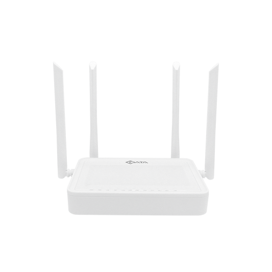 Wi-Fi 6 ONU, 2.4GHz/5GHz 802.11 b/g/n/ac/ax, XPON, 4 Ethernet ports 10/100/1000, 2 TEL (POTS) ports, GPON: Up to 2.488Gbps/1.244Gbps