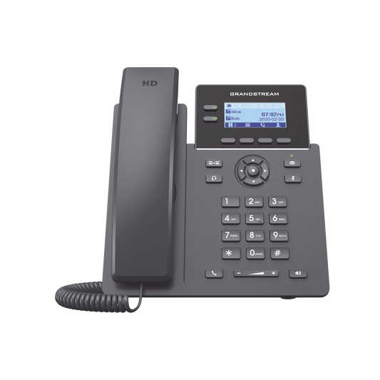 IP SIP Phone, 10/100Mbps PoE, LCD screen 132x48pixeles backlit, 2lines/2SIP, power supply not included
