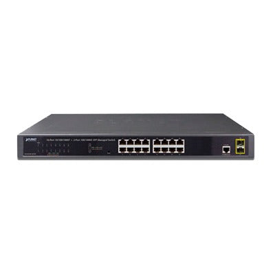 16-Port Layer 2 Managed Gigabit Ethernet Switch W/2 SFP Interfaces