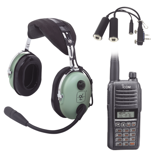 Icom Air Portable Radio Kit with David Clark Headphone