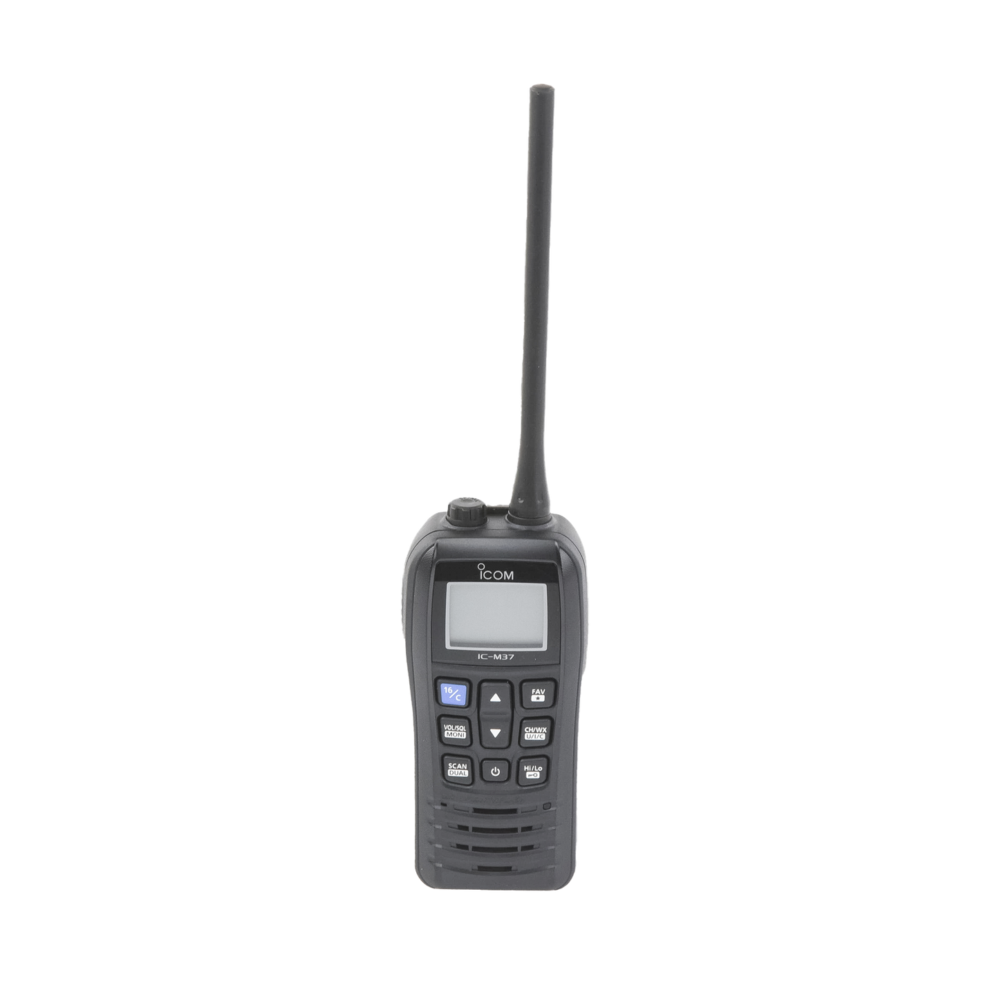 VHF Marine Portable Transceiver, Large Keys and Easy-to-Grip Design, 6 W, 12 Hours of Battery Life (with BP-296 battery), Channel History Function Stores the Last Five Channels, Used for Easy Recall, Float and Flash Function, Stylish Design, Black.