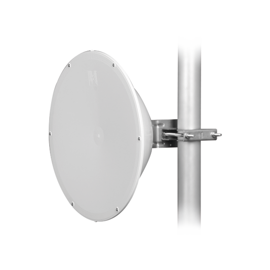 Microwave Dish Antenna 1 ft, 24.5 dBi, 4.9 - 6.4 GHz, 2xN-Female, Integrated Radome