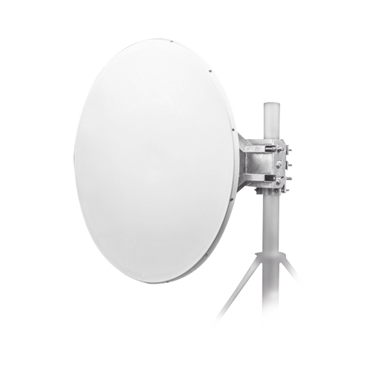 4-ft directional antenna, frequency (4.9 to 6.1 GHz), 35 dBi gain, Stainless steel bracket, 90º and 45º polarity, includes mounting.