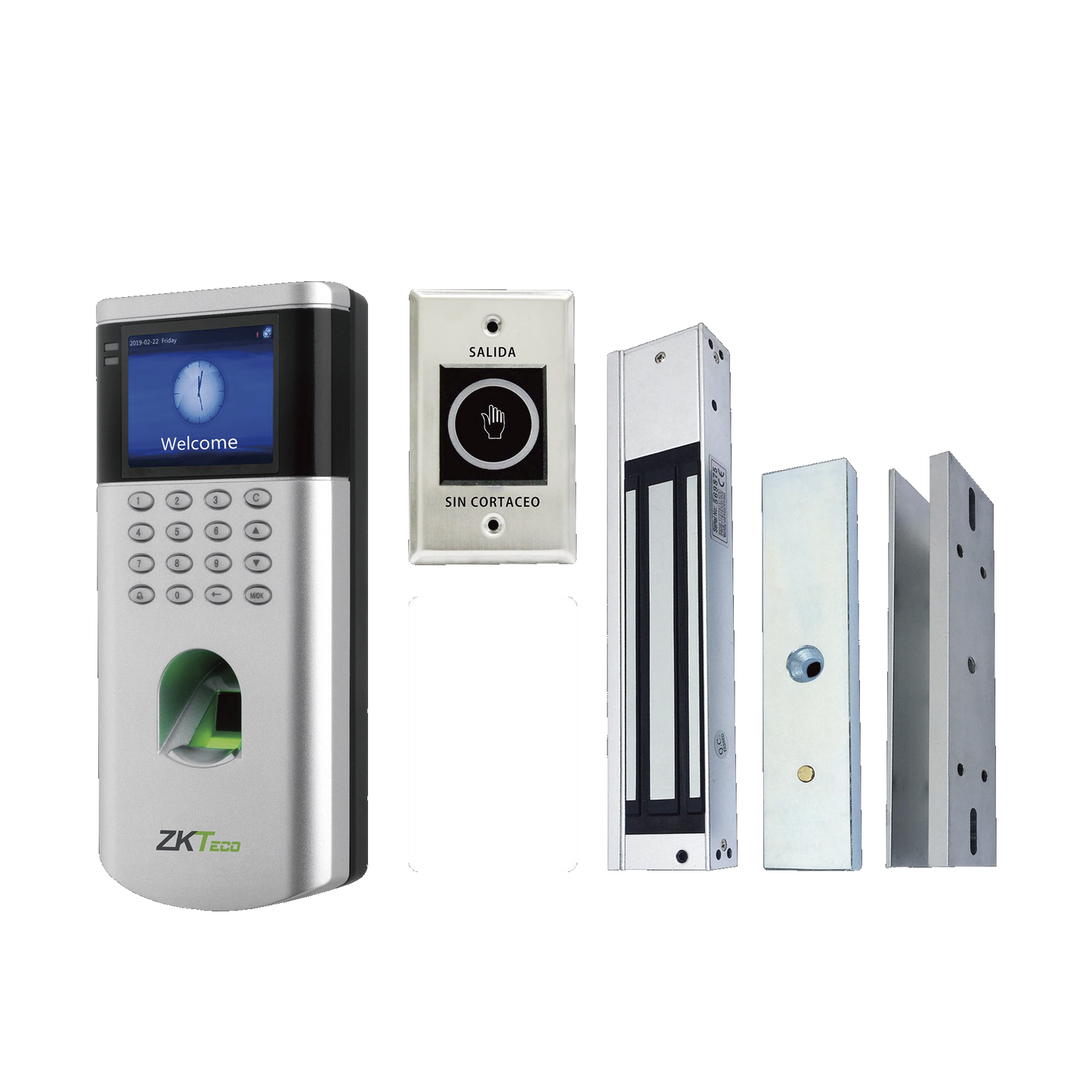 Access Control KIT / LF100 / 1,500 Users / Mag Lock / Exit Button / ID Cards