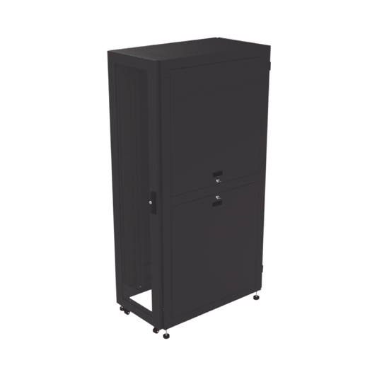 19" 42U Professional Cabinet for Telecommunications, Standard Rack and Security Glass Door, 600 mm Height x 1200 mm Depth