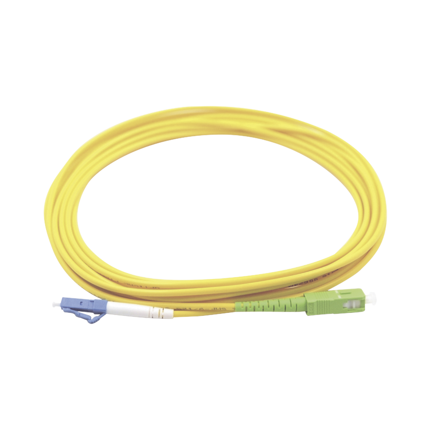 Single Mode LC/UPC - SC/APC Simplex Fiber Optic Jumper, yellow 3 meters