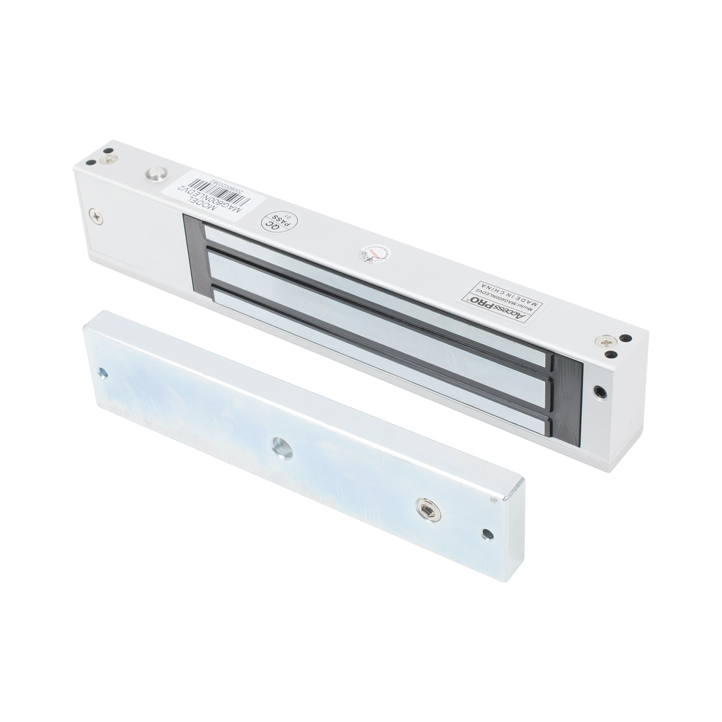 Single Door Magnetic Lock 600Lb / Anti-Residual Magnetism Design / Lock Status sensor / LED ultra bright