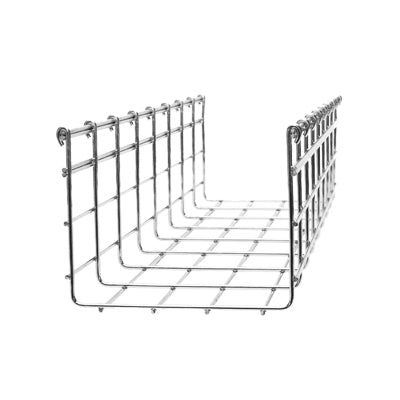 Wire Mesh Cable Tray, up to 738 Cat6 Cables, 4.56/15.75 in (116/400 mm) Width, 9.84 ft (3m) Section
