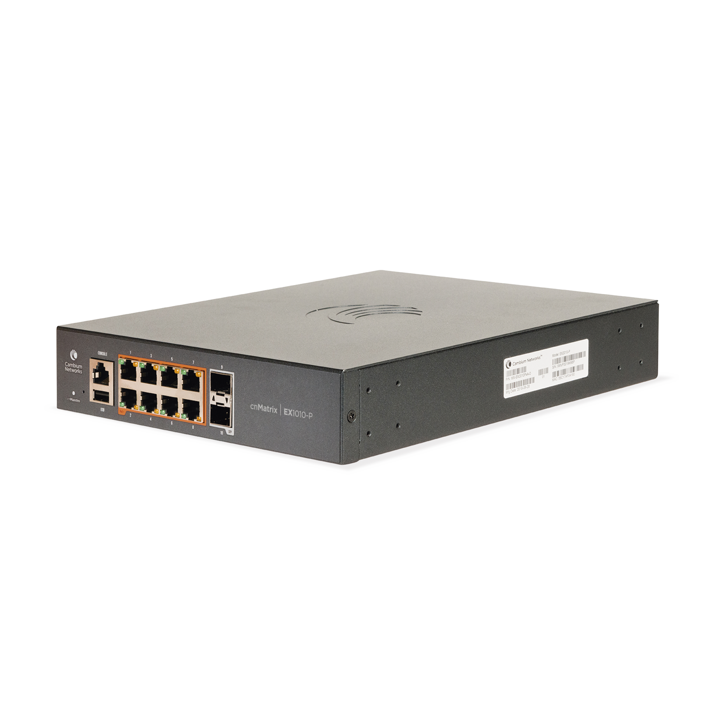 Switch cnMatrix EX1010-P  de 8 puertos PoE 802.3af/at y 1 SFP, 75 W,  Capa 2,  gestión en la nube