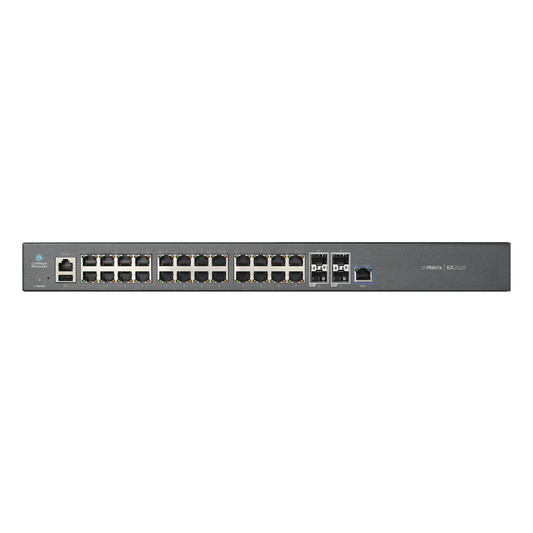 (MX-EX2028XXA-U) cnMatrix Switch / 24-ports Smart Gigabit Ethernet / 4 SFP / Cloud Management
