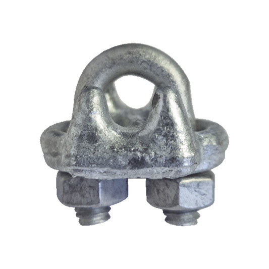 Forged Steel Clamp, Cable Clip for 1/4" Hot-Dip Galvanized Steel Cable.