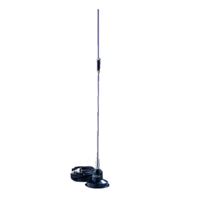 VHF Mobile Antenna, Field Adjustable, Frequency Range 148 - 174 MHz, 3.4 dB, 100 W, 4.5 m / RG-58U, Mini UHF Male, 124 cm / 49" maximum Length