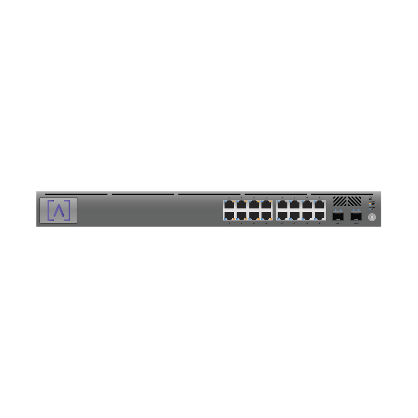 Managed Gigabit PoE+ Switch / 16 ports 10/100/1000 Mbps + 2 SFP Uplink Ports / Up to 120W / Alta Labs Cloud.