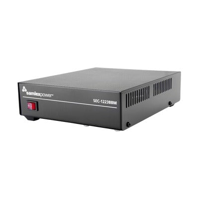 Desktop Switching Power Supply, Commuted Power Supply SAMLEX 13.8 Vdc , Maximum Current 19 A. Circuit for Backup Battery Included