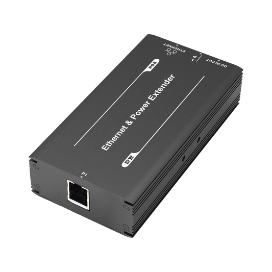 (POE 600 METERS) Transmitter for TT-8001R PoE Extender / 1 Port for video reception and power supply (PoE) / IDEAL FOR DOMES AND IP CAMERAS / Cascading Connection / Supports 60 W PTZ's / Supports IEEE802.3af/at