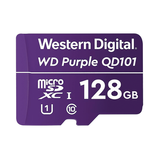 WD PURPLE 128 GB microSD, Specialized for Surveillance