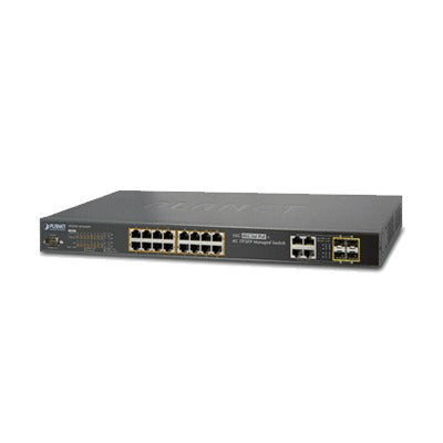 16-Port 10/100/1000Mbps 802.3at PoE + 4-Port Gigabit TP / SFP Combo Managed Switch