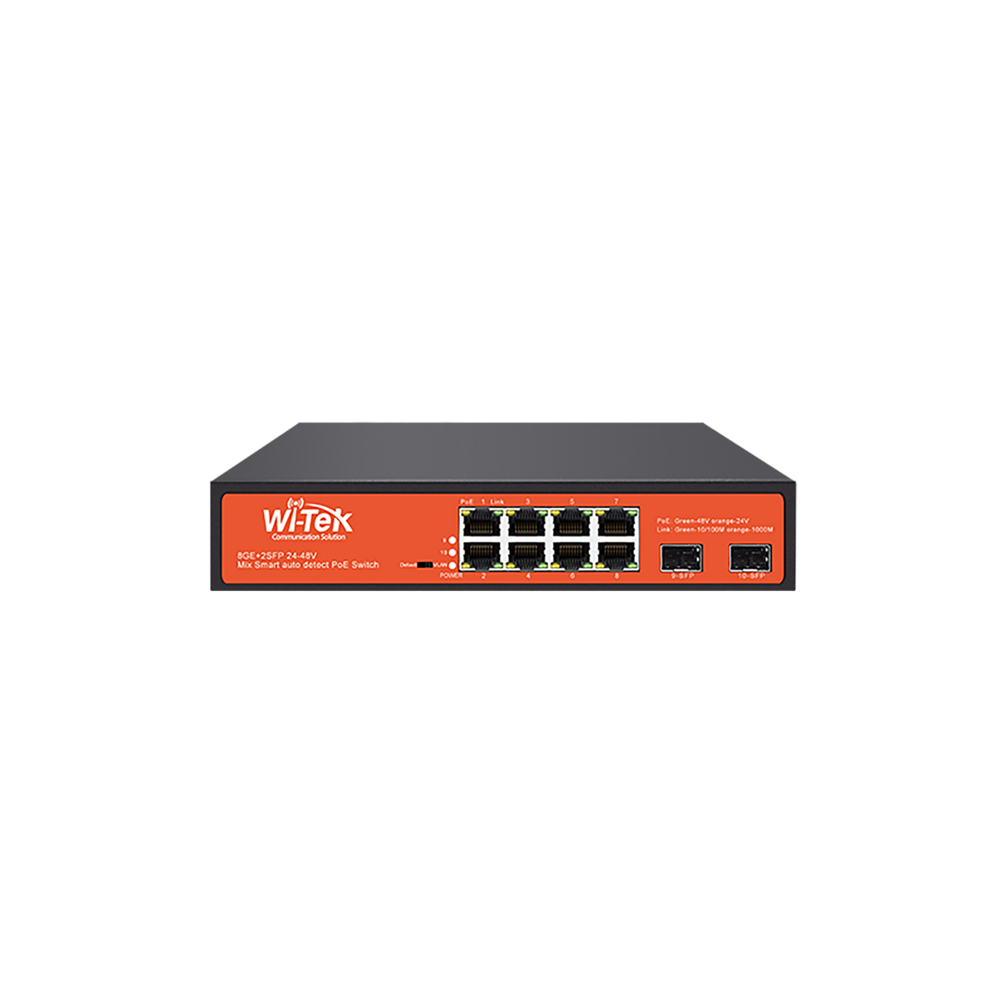 8-Port PoE Switch, 8 PoE+ and 2 SFP Ports, Smart Switch with Cloud
