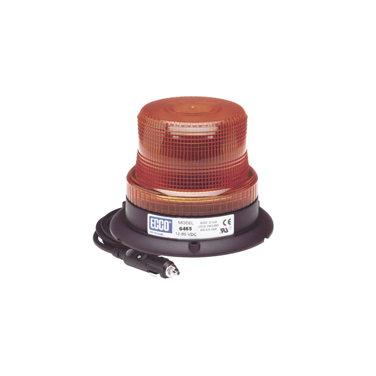 Amber Mini LED Beacon X6465 Series with vacuum magnetic mount