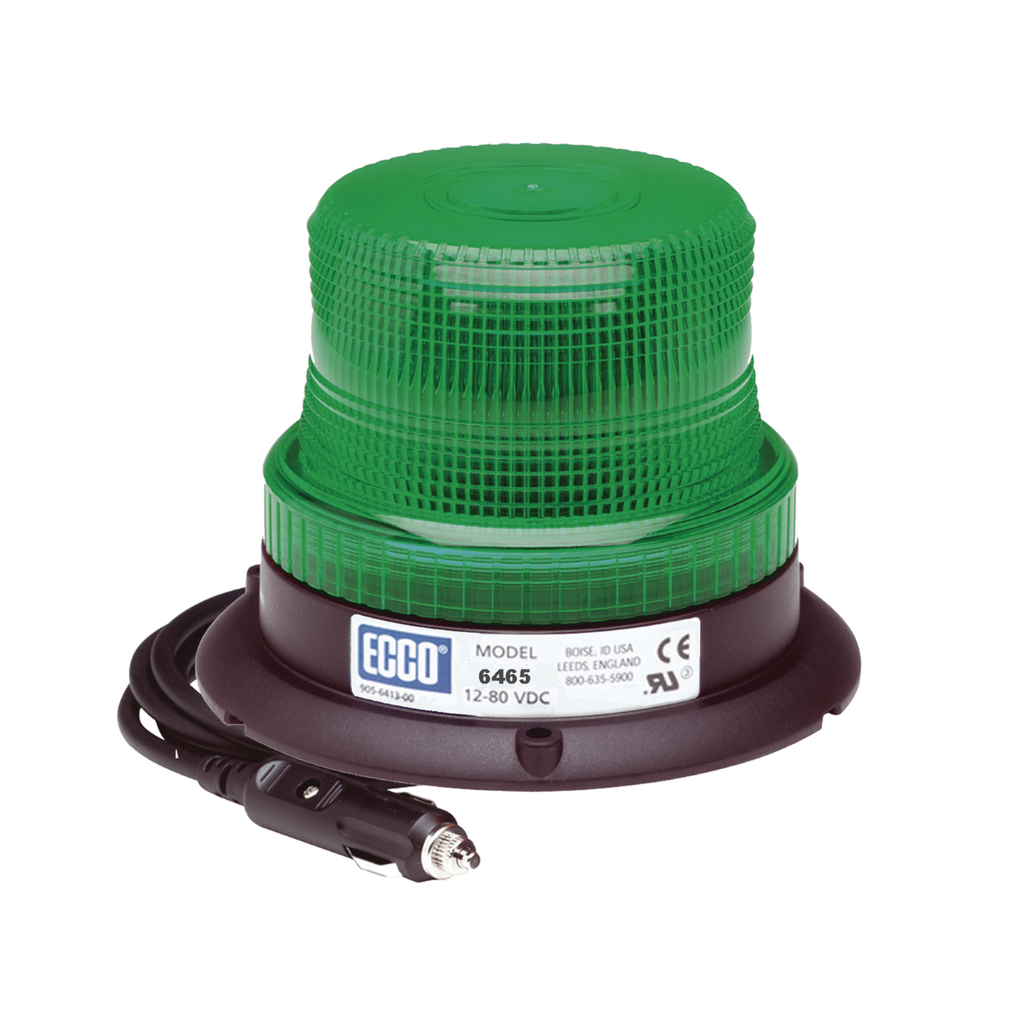 Green Mini LED Beacon X6465 Series with vacuum magnetic mount