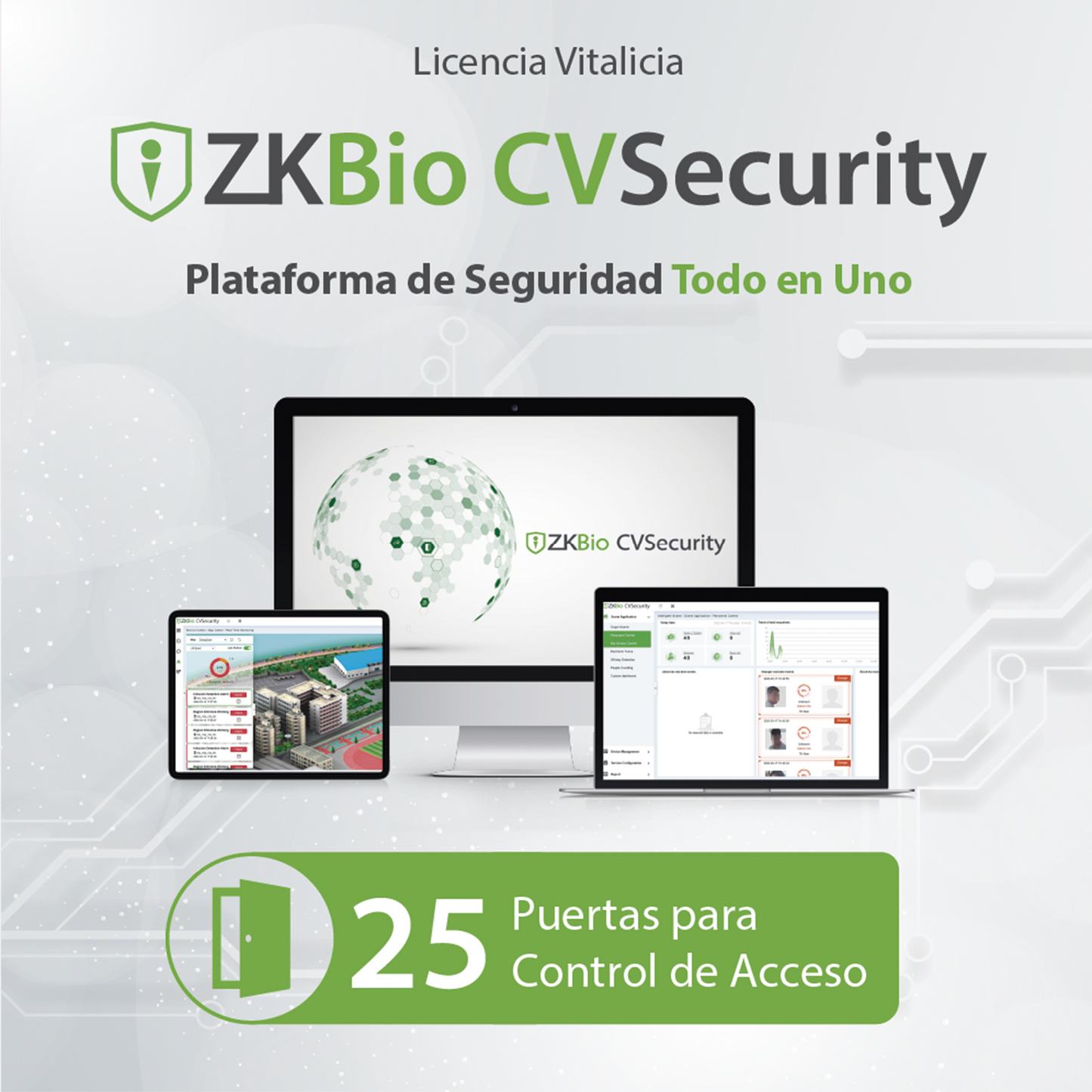 ZKBio CVsecurity License activates 25 doors for access control