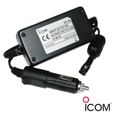 Cigarette Lighter Cable with DC-DC Converter, for ICOM IC-A24E, A6E, and IC-A25 Avionics Portable VHF Transceivers with BP-210N Battery Pack