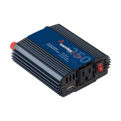 Power Inverter (DC-AC), 250W Nominal Power, Input: 12Vdc, Output: 115Vac 60 Hz